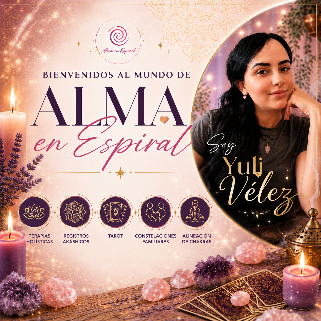 Alma en Espiral — Yuli Vélez, terapias holísticas y tarot